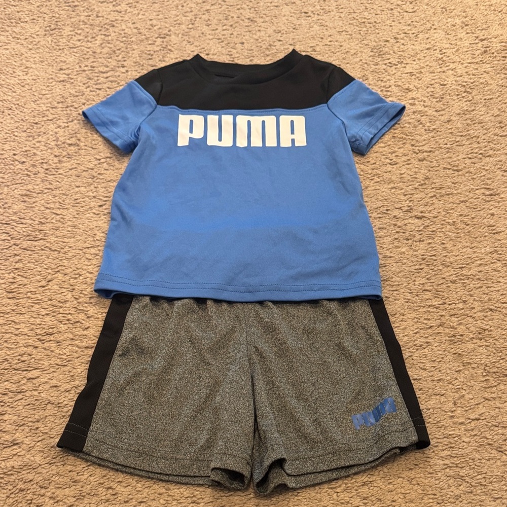 Puma Blue, Black & Gray Kids Sports Set